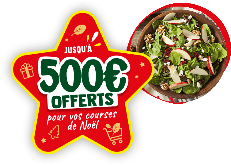 Jusqu'à 500 euros offerts pour vos courses de Noël